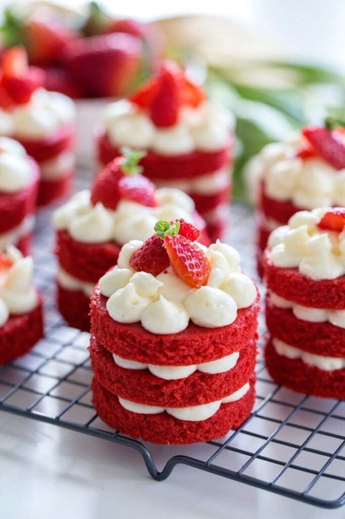 mini pasteles individuales para el día de san valentín
