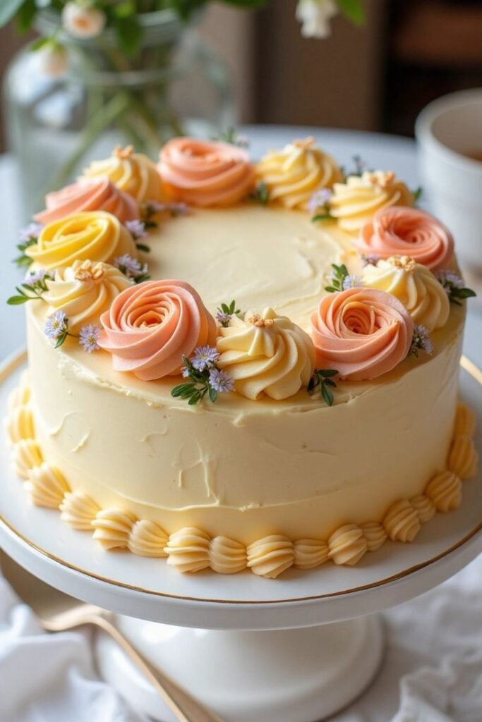 spring into cake decorating with this stunning lemon butter cake tutorial