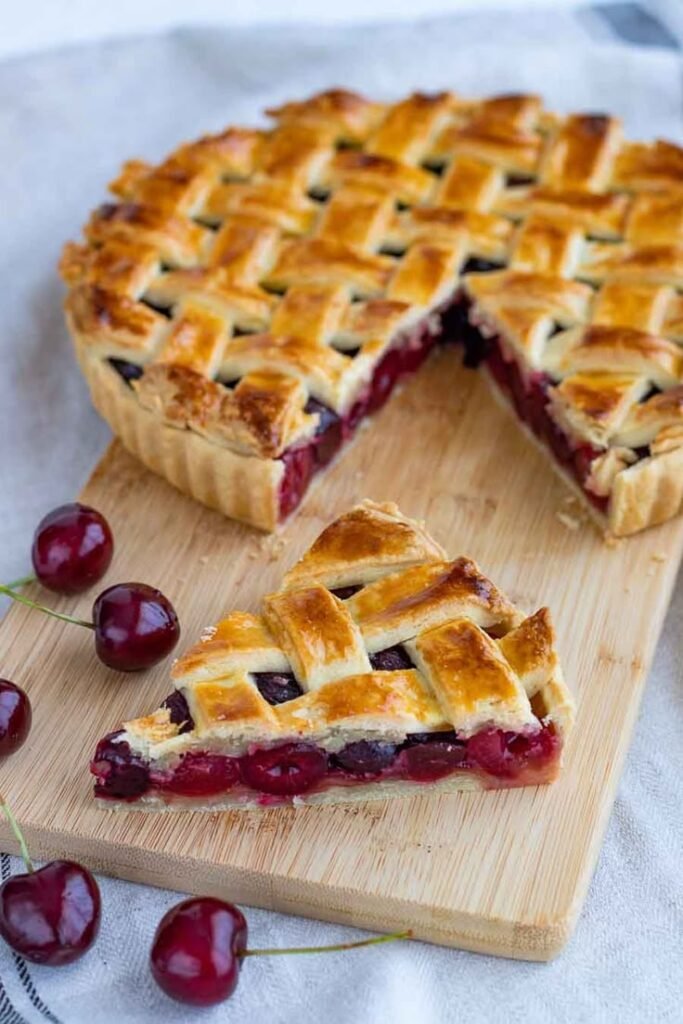 tarta de cerezas casera